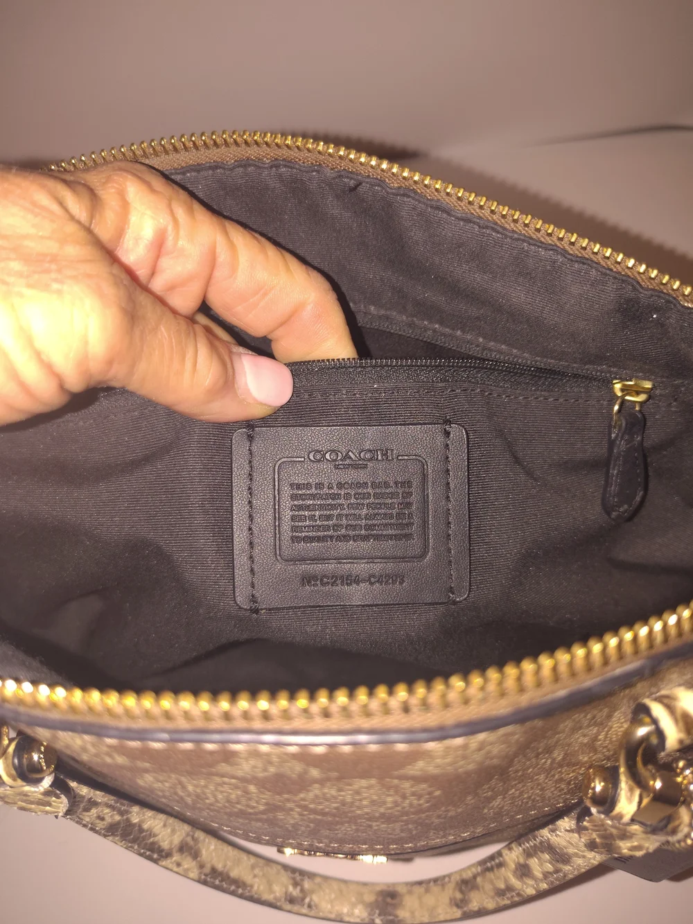 COACH Signature Canvas Satchel in Brown
